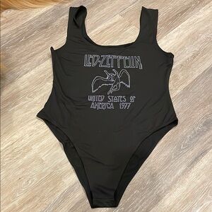 NWOT Led Zeppelin stretchy bodysuit - no snaps - Large; 1 sold, 1 available